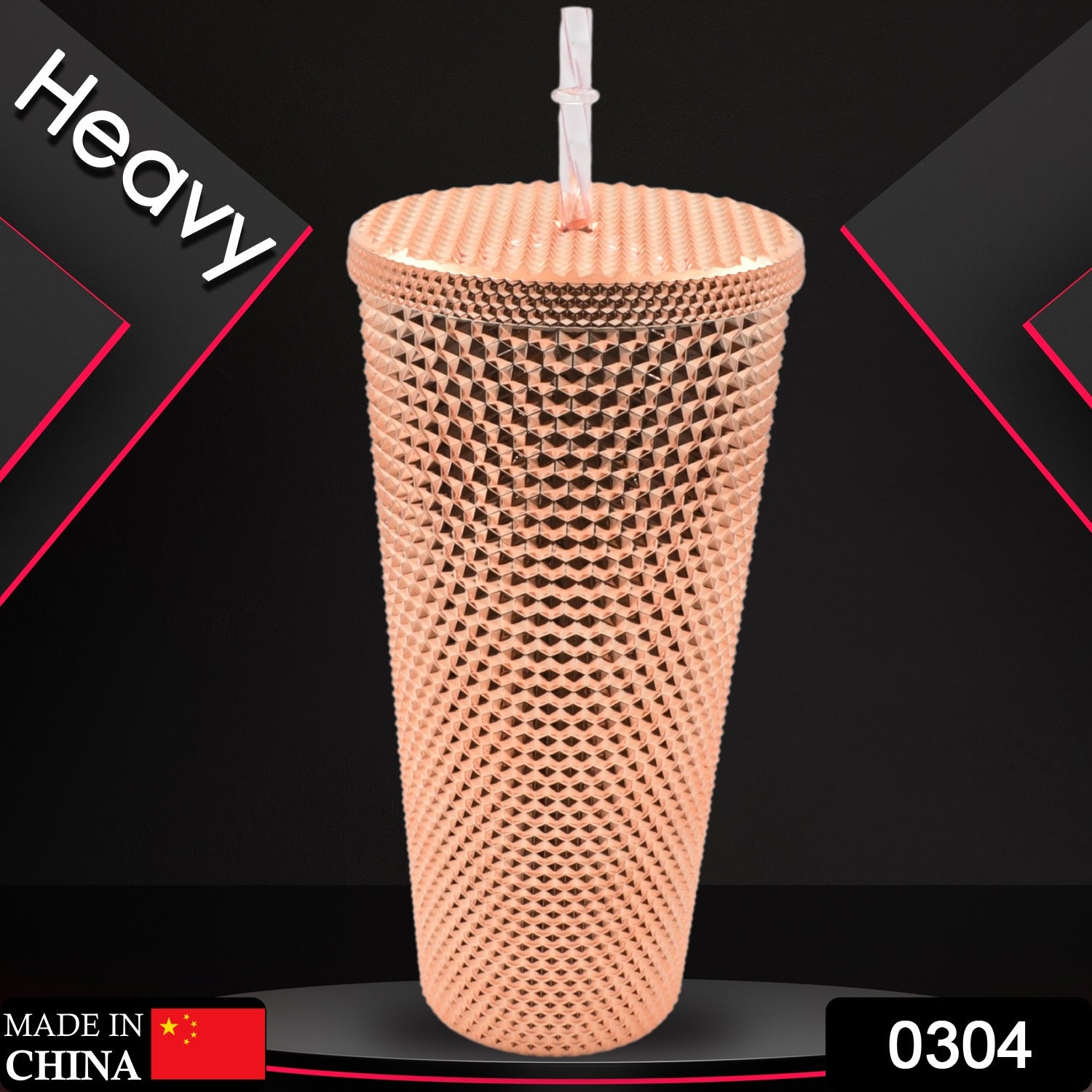 0304 Cup with Straw Reusable Matte Studded Tumbler with Leak Proof Lid Water Cup Travel Mug Coffee Ice Water Bottle Double Walled Insulated Tumbler BPA Free (1 Pc) 0304 Cup with Straw Reusable Matte Studded Tumbler with Leak Proof Lid Water Cup Travel Mug Coffee Ice Water Bottle Double Walled Insulated Tumbler BPA Free (1 Pc)